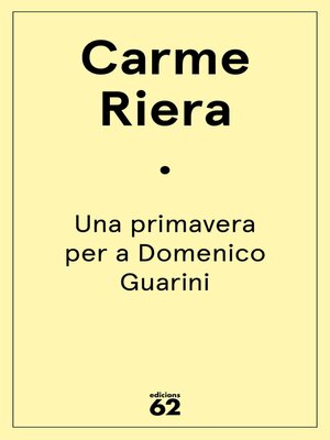 cover image of Una primavera per a Domenico Guarini
